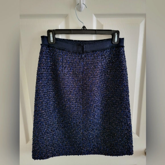 Ann Taylor shimmer tweed skirt A-line, size 0 - Picture 2 of 12